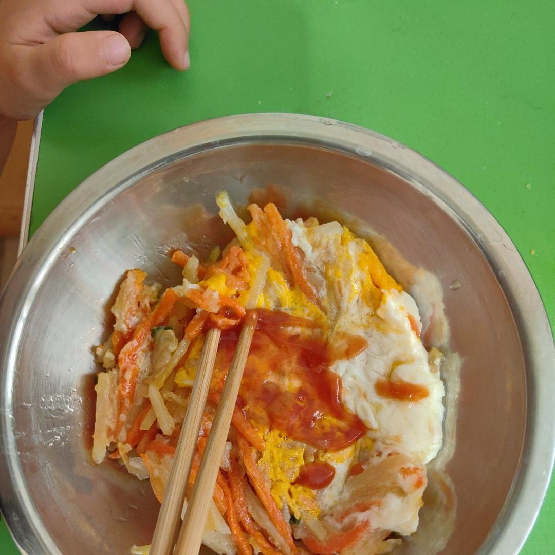 土豆胡萝卜丝鸡蛋饼|10分钟快手营养早餐