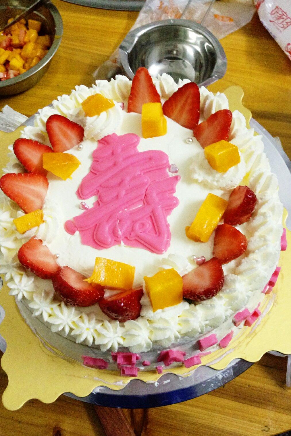 【零失败】不会裱花没关系的水果裸蛋糕 芒果裸蛋糕 完美戚风胚