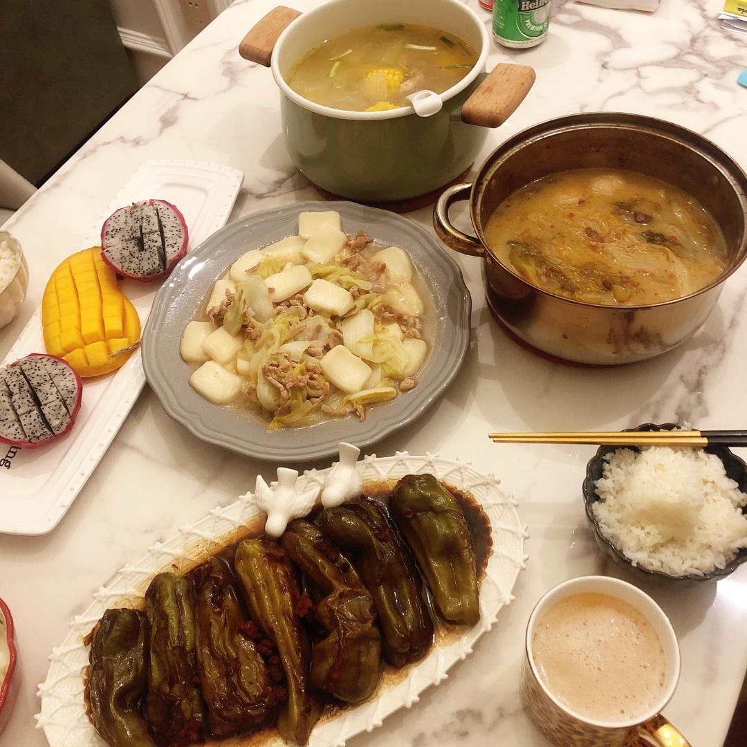 肉丝白菜炒年糕