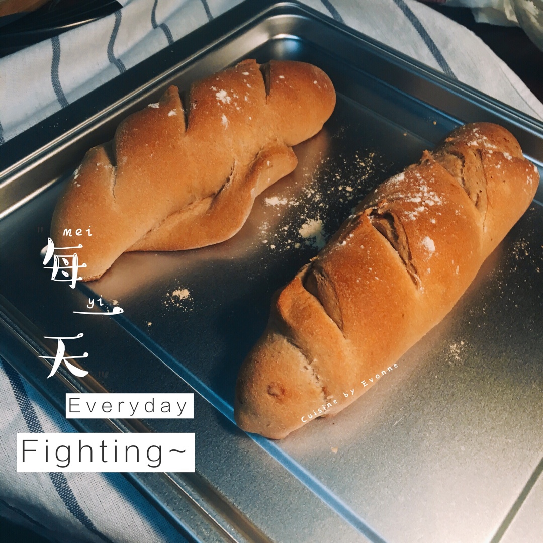 无油无糖全麦果干面包