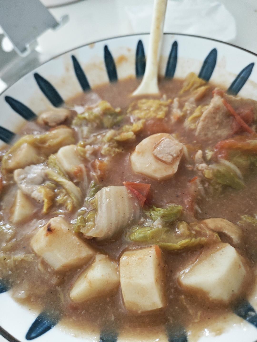 酸爽开胃的番茄肉片汤！大人小孩都爱吃！