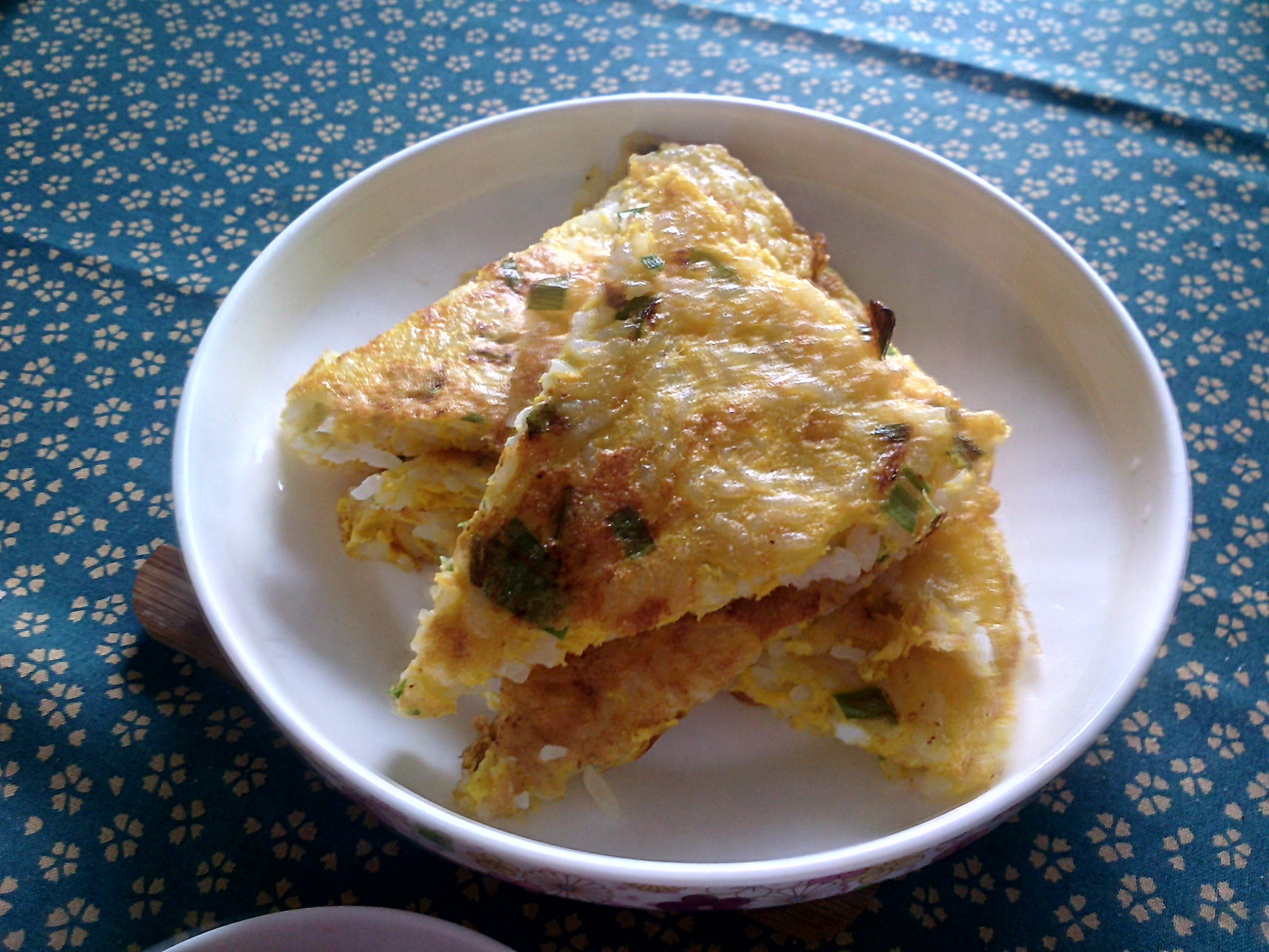 鸡蛋米饭饼——上班族快手早餐