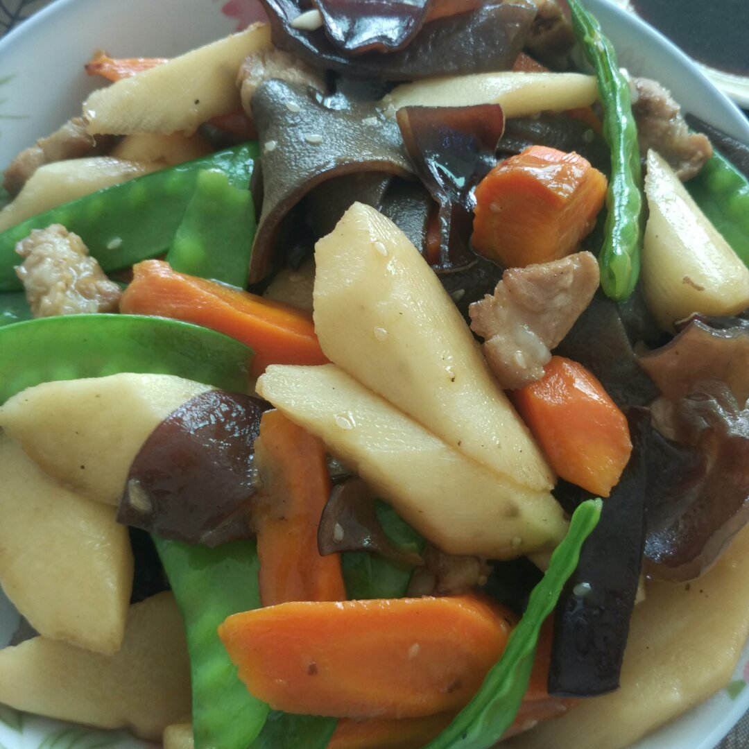 淮山（山药）炒木耳