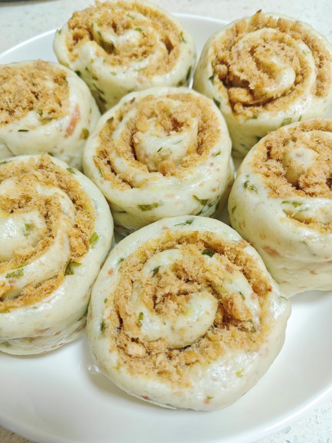 香葱肉松花卷