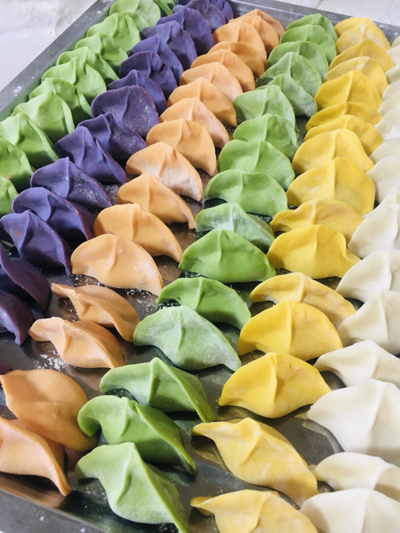 饺子 纯手工果蔬水饺(既有颜值又很营养) 小方手工美食做的纯手工果蔬