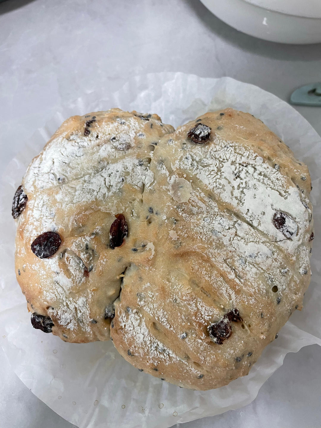 无糖无油的黑芝麻核桃面包(空气炸锅)