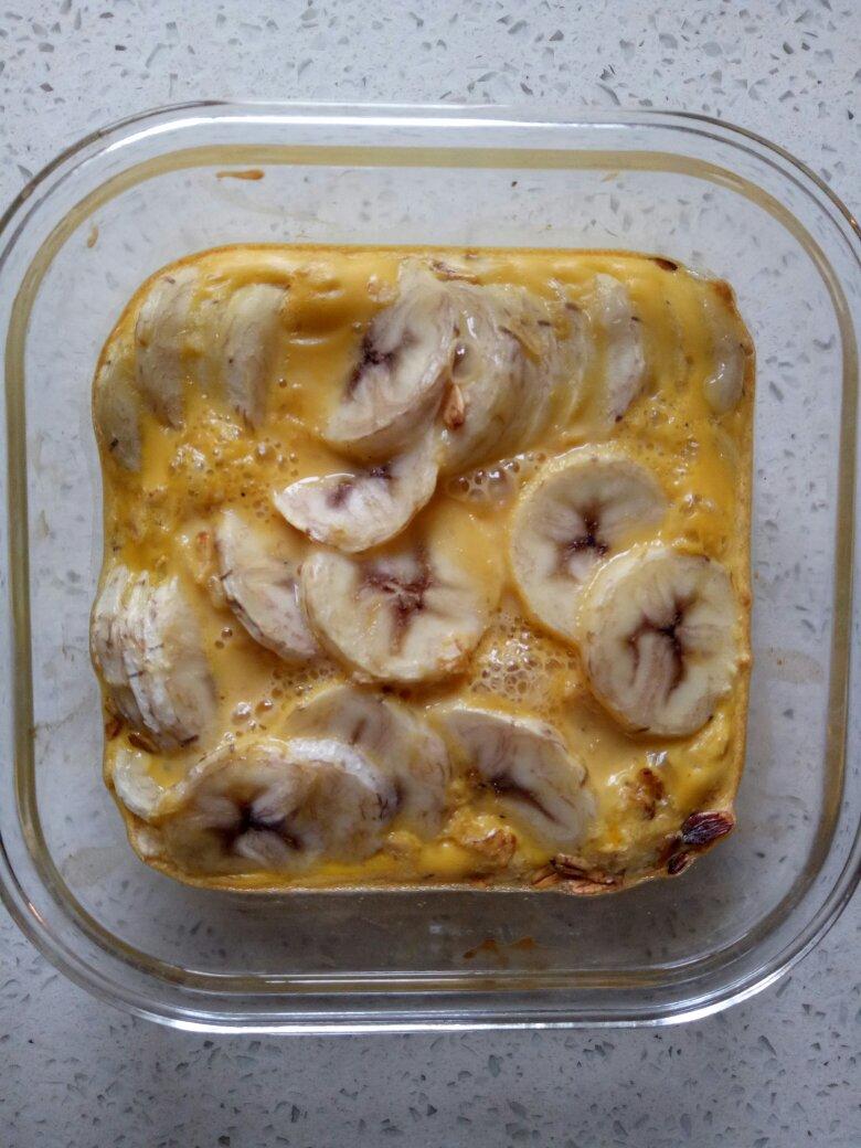 减脂餐：香蕉燕麦烤蛋奶