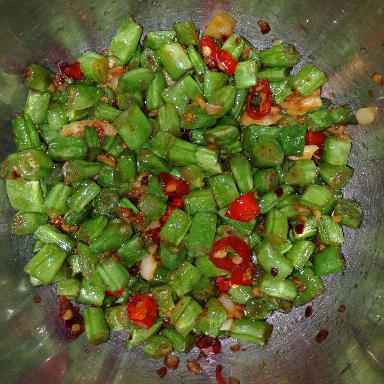 榄菜肉末四季豆