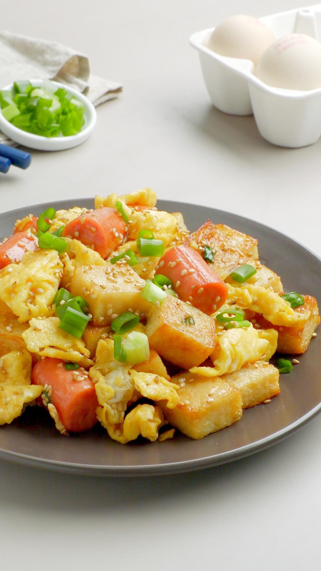 鱼豆腐香肠炒蛋