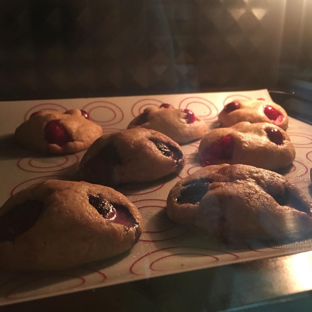 vegan爆浆莓果柠檬大cookie