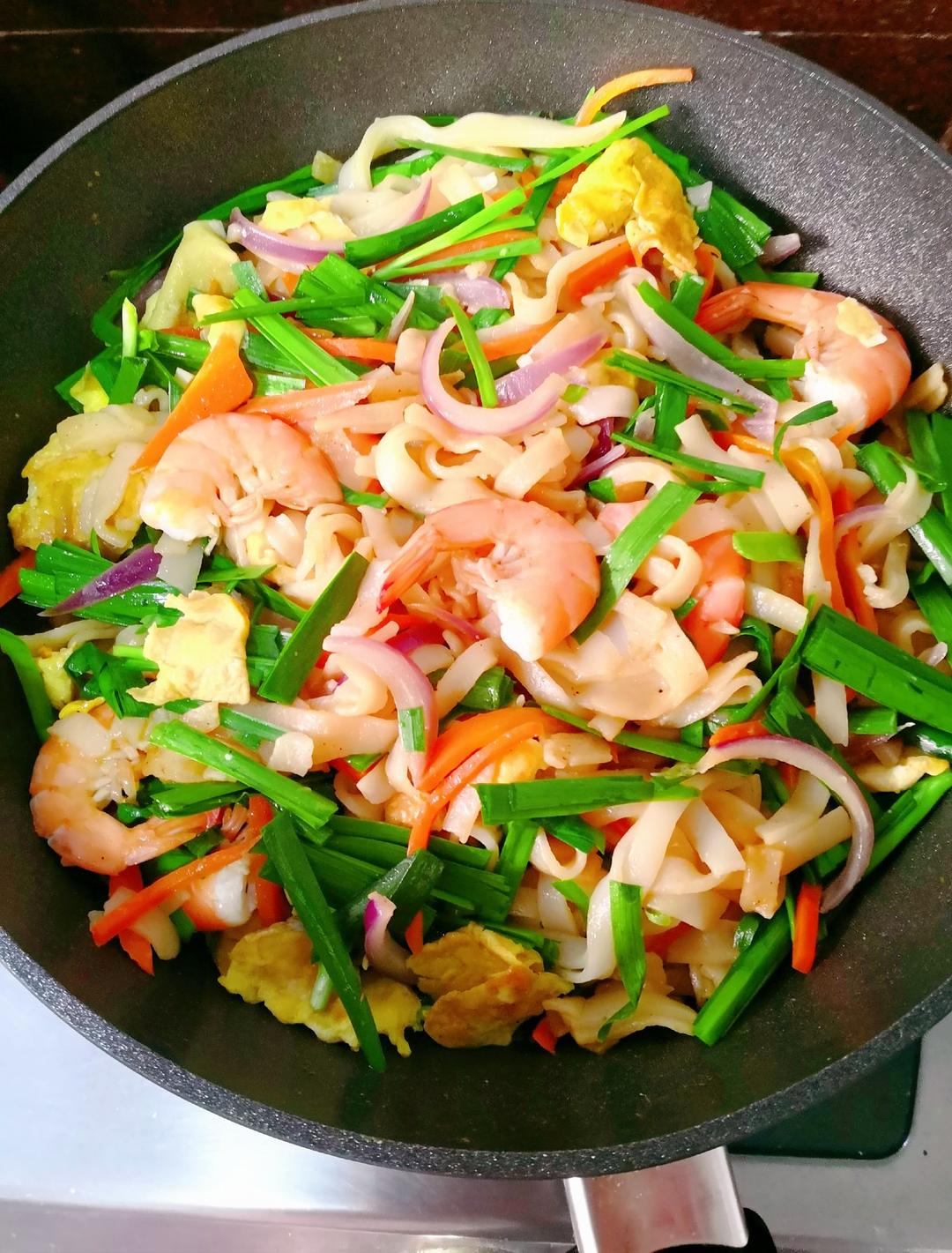 海鲜时蔬炒粿条+太太乐鲜鸡汁&芝麻油