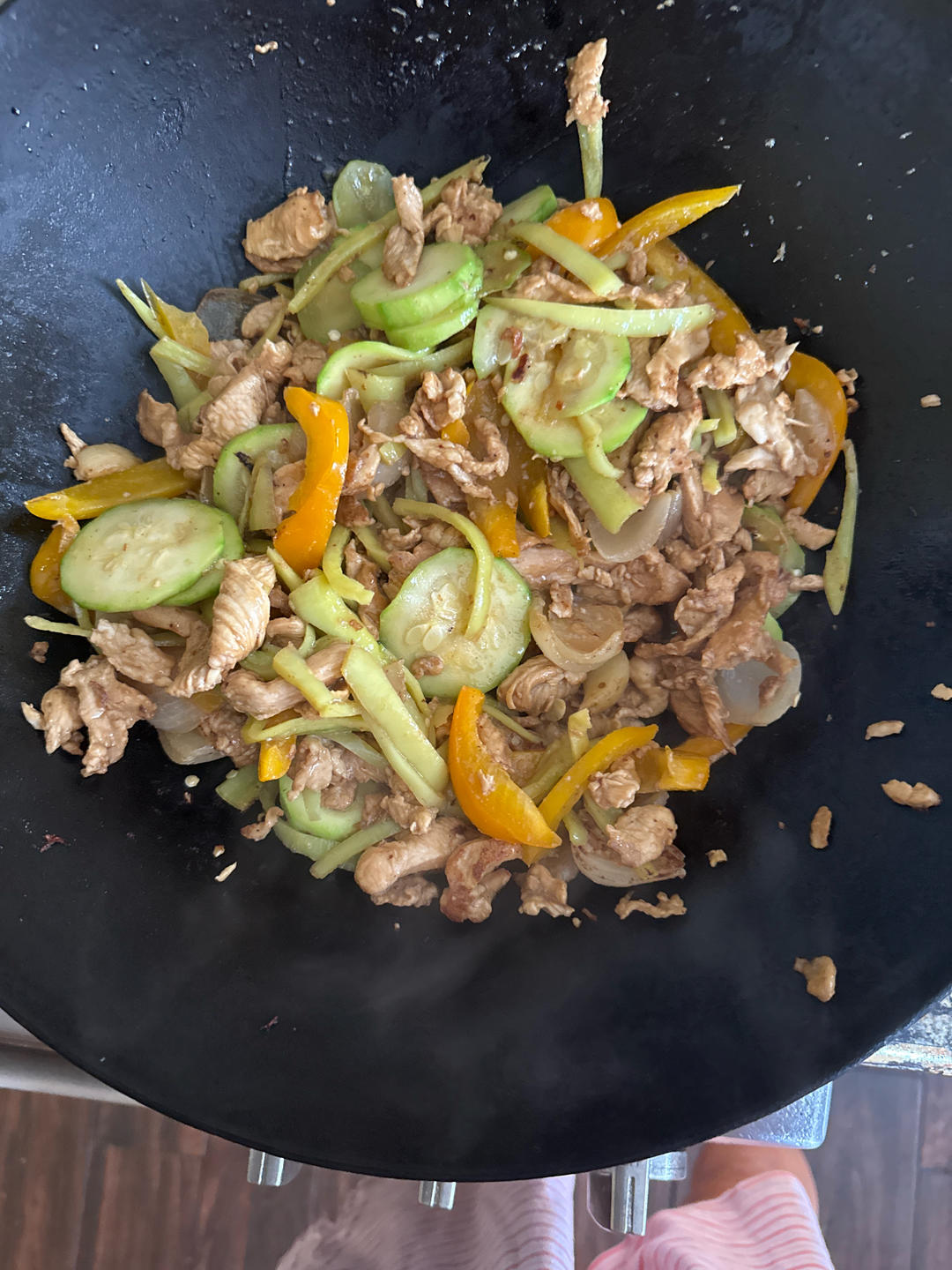 鸡丝炒青椒（鸡肉不老）