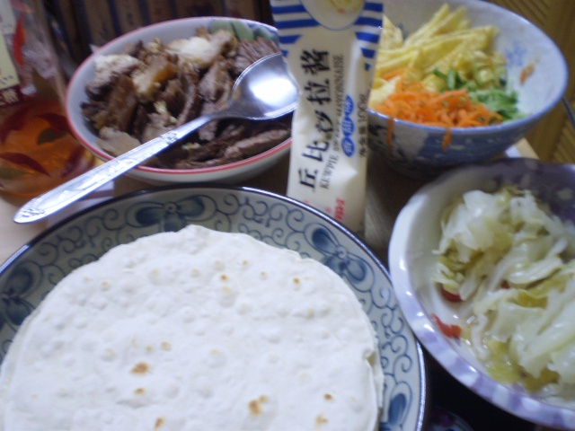 黑椒酱牛肉卷饼