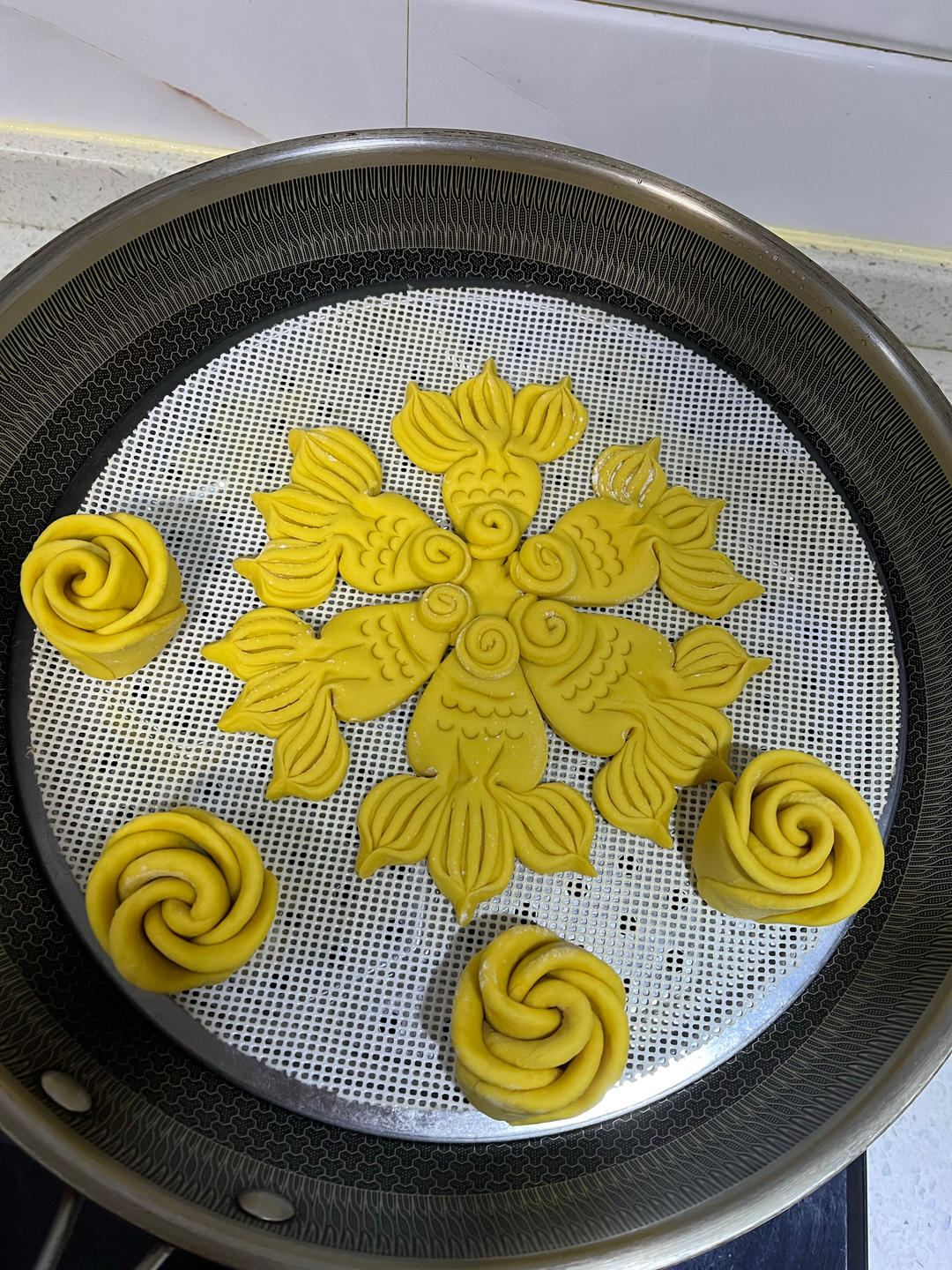 花样面食，锦鲤馒头