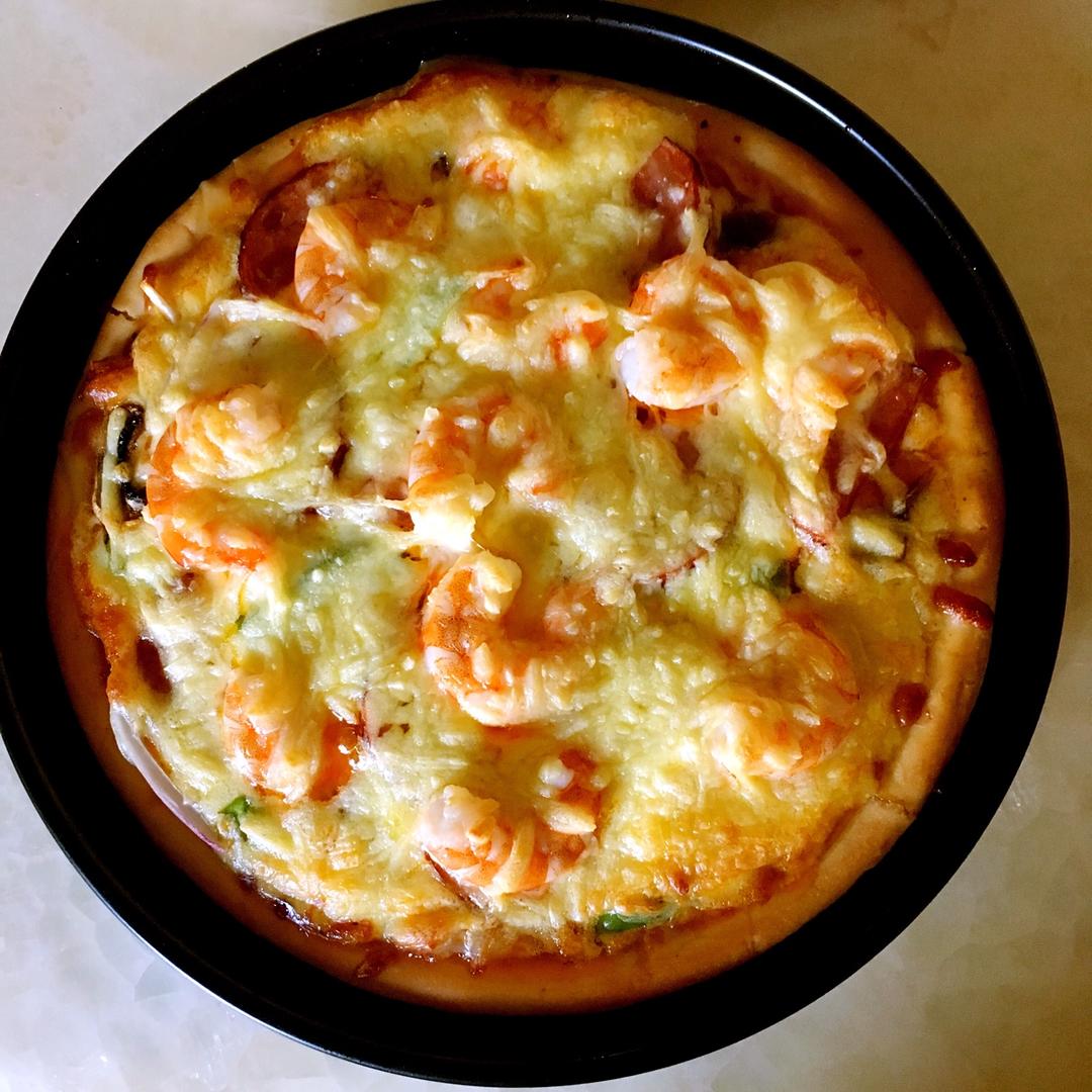 鲜虾培根薄披萨—海氏烤箱定制