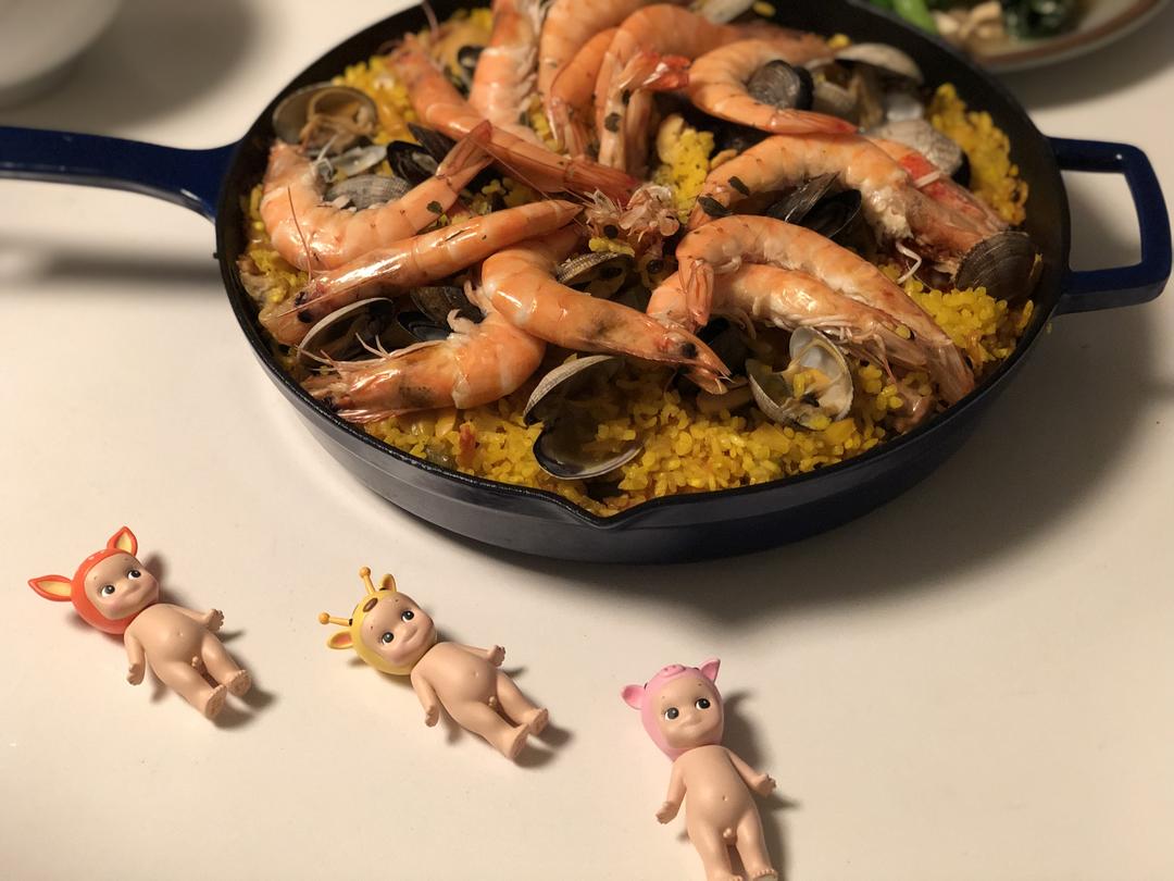 西班牙海鲜饭paella（4人份）的做法