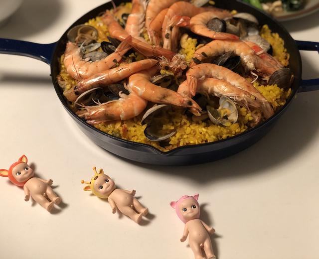 西班牙海鲜饭paella（4人份）的做法