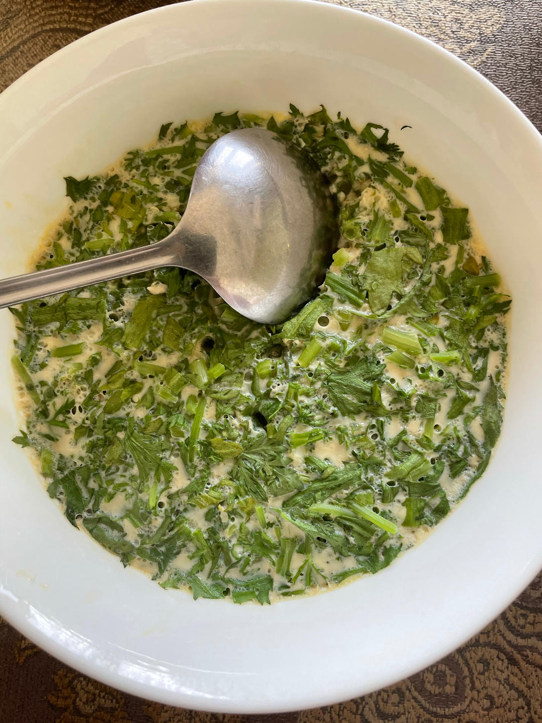 菠菜虾仁蒸蛋