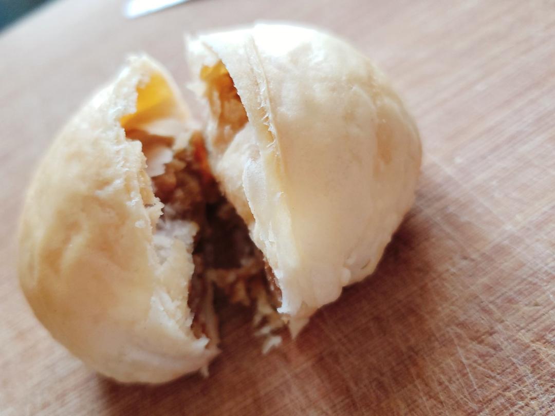 不用揉面的酥掉渣榨菜鲜肉月饼