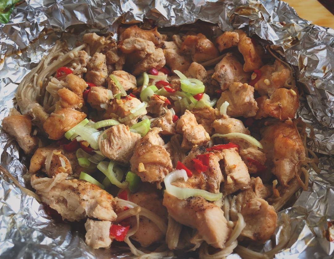 减脂餐—金针菇鸡胸肉