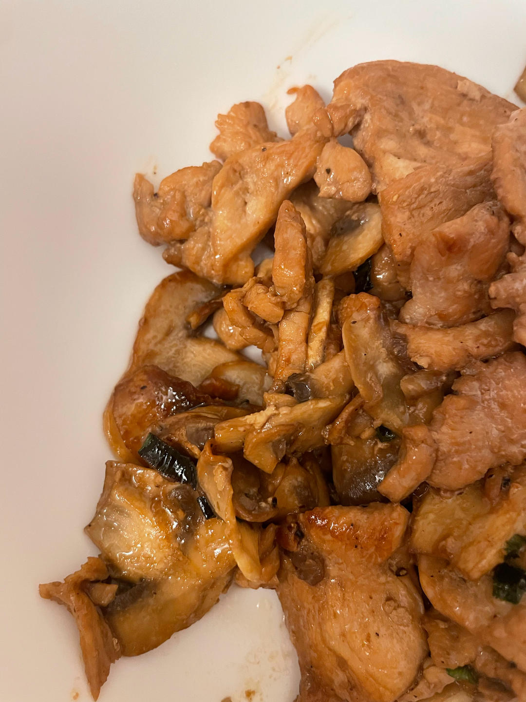 口蘑鸡胸肉，鲜味减脂餐