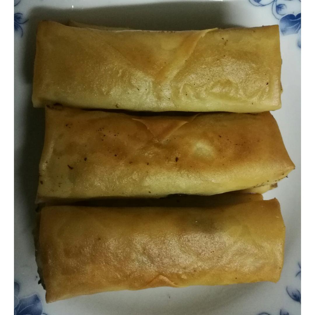 黄芽菜肉丝春卷