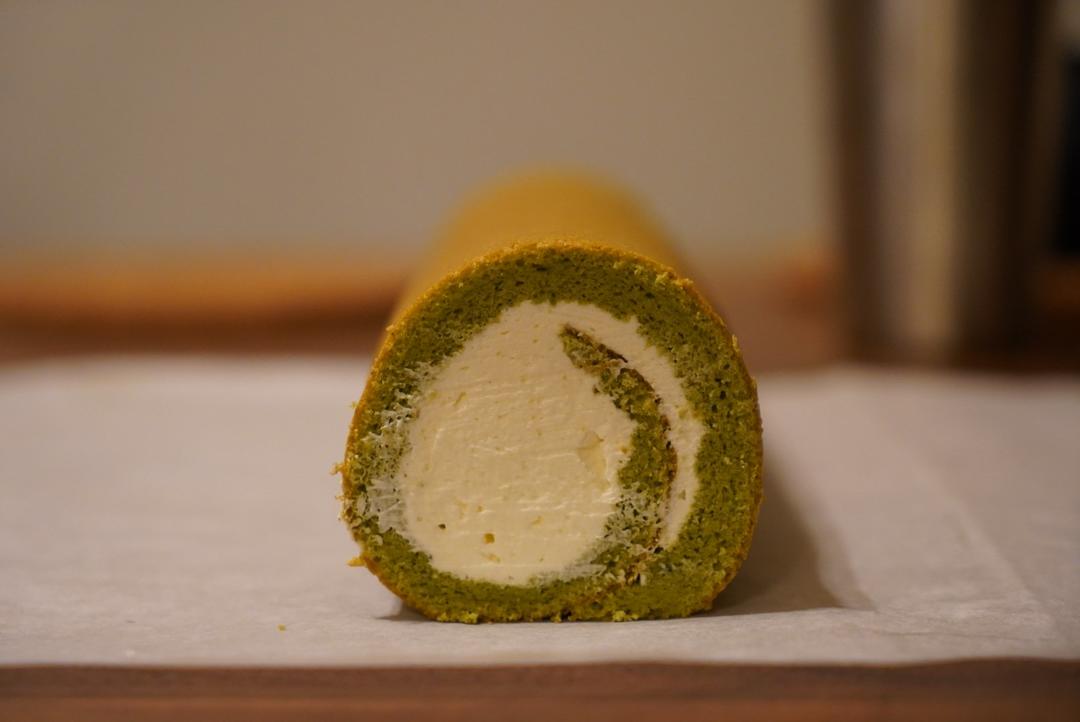 抹茶红豆蛋糕卷