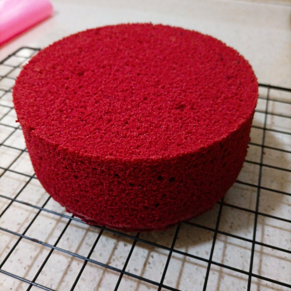 草莓红丝绒奶油裸蛋糕🍓 红丝绒蛋糕（细节版 新手可用）