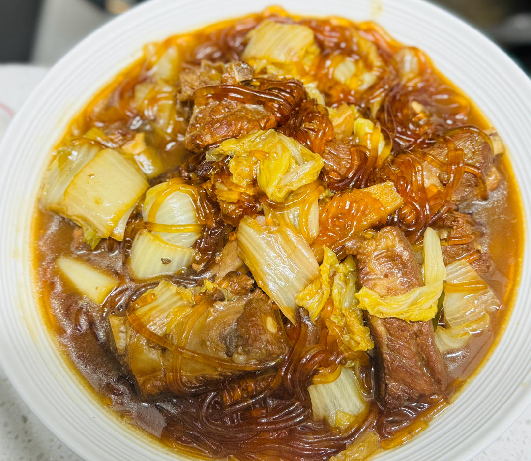 白菜排骨炖粉条