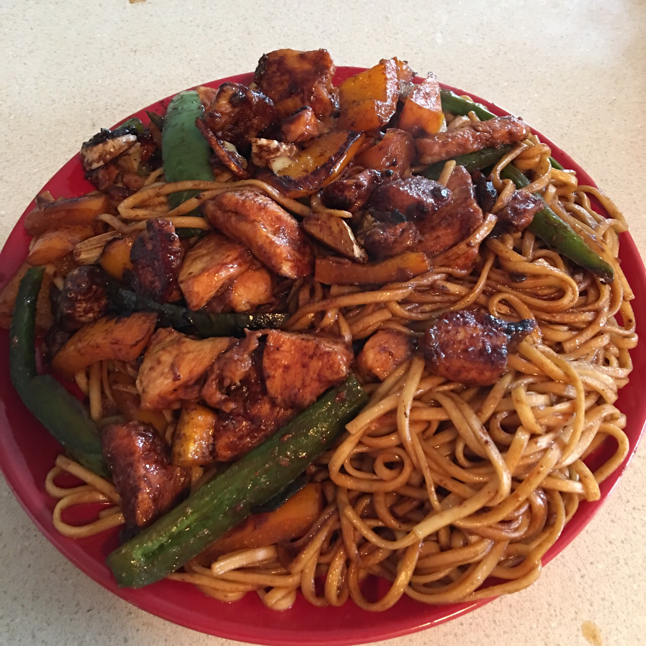 青椒肉丝炒面