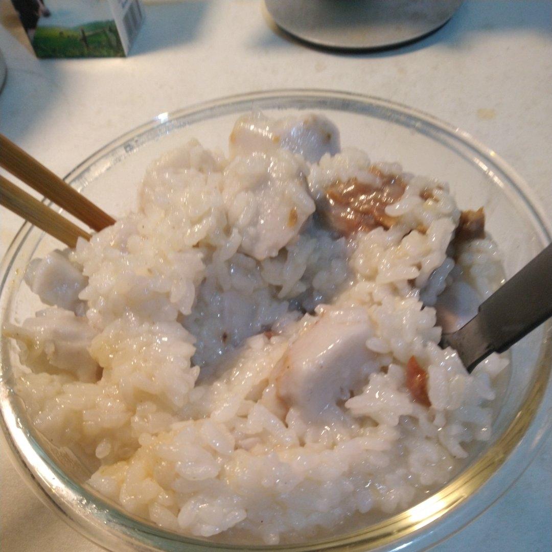 冬菇芋头鸭肉粥
2017.09.11/06:50早餐
