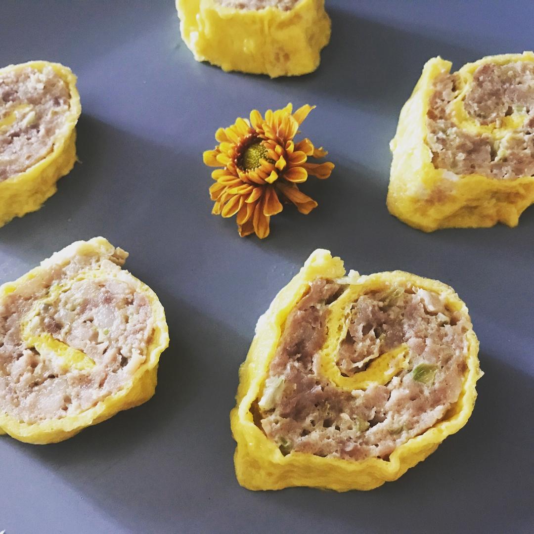 老爸的手艺---蒸肉蛋卷