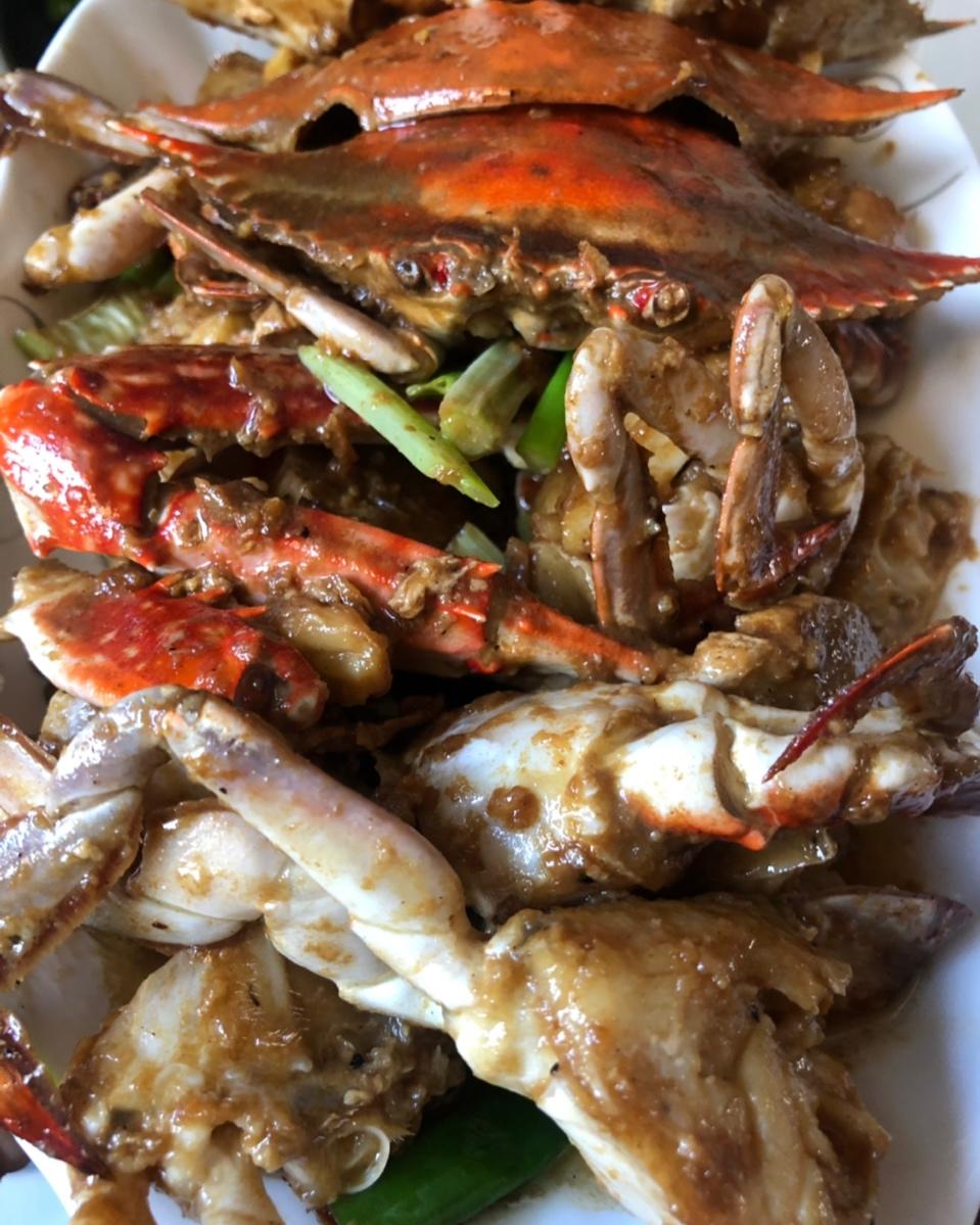 姜葱炒梭子蟹