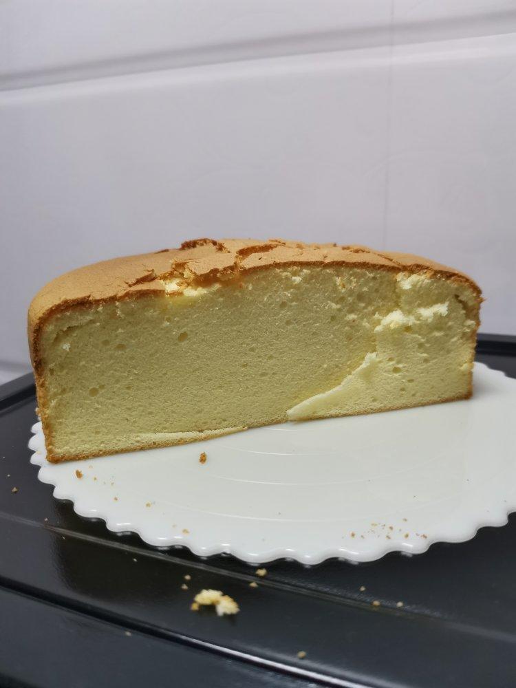 8寸加高戚风蛋糕（多图解析蛋糕是否熟透）