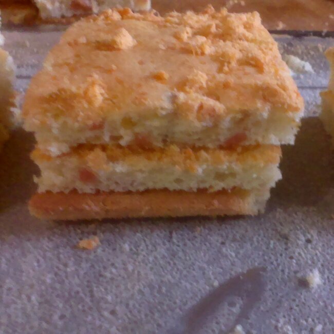 葱香火腿咸蛋糕