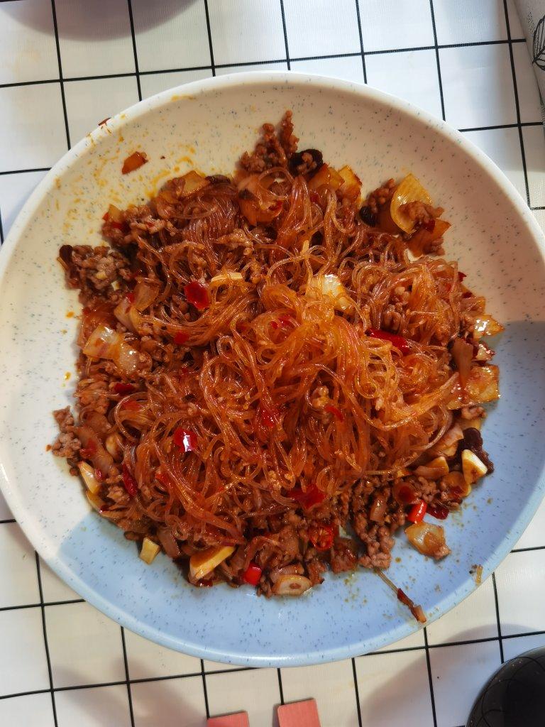 肉末炒粉丝