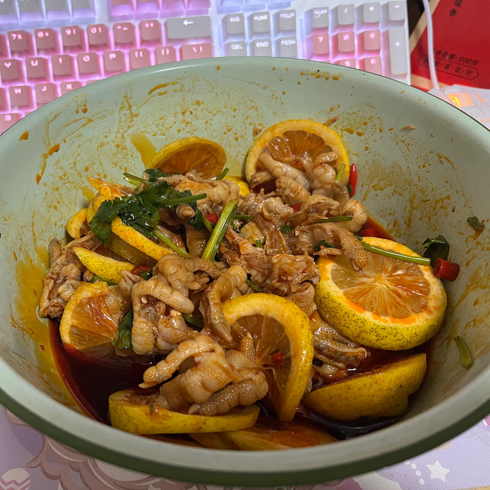 【柠檬酸辣鸡爪】自制超级无敌美味的网红鸡爪