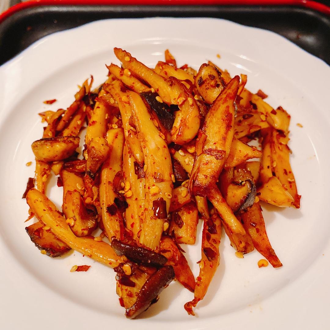 干煸手撕杏鲍菇