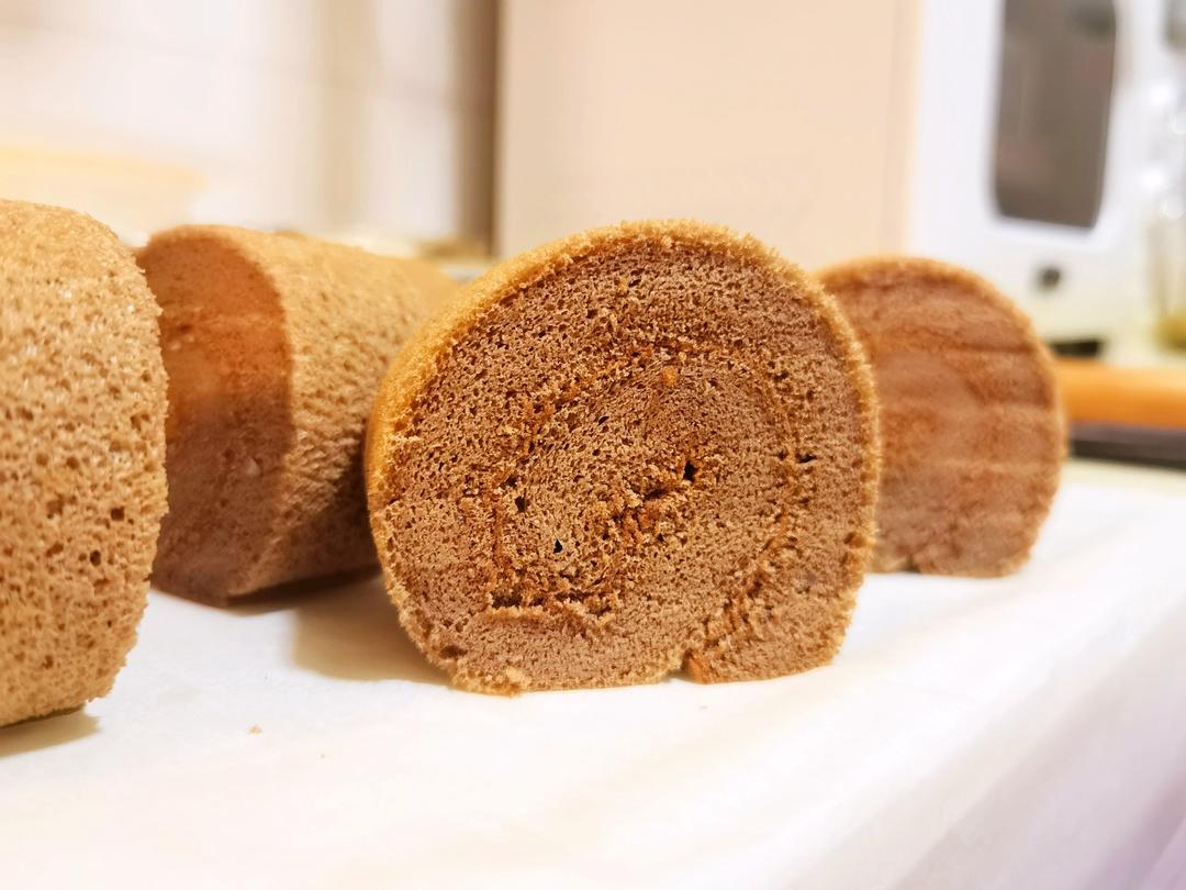 烫面法可可蛋糕卷‼️柔软细腻‼️绵润好吃