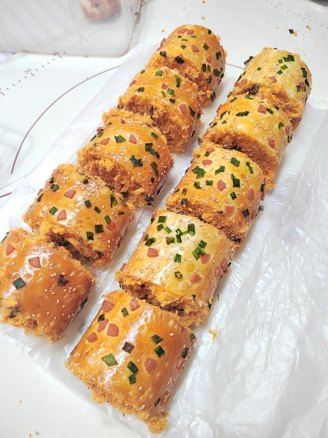 香葱肉松面包——我最爱的老式面包!香迷糊了的做法