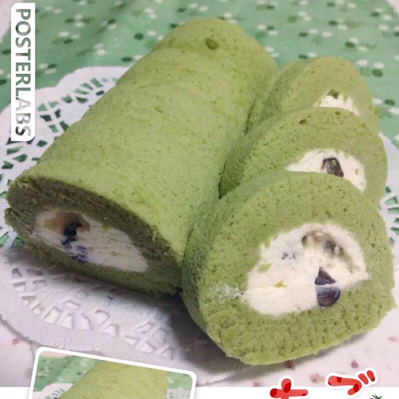 抹茶戚风蛋糕卷