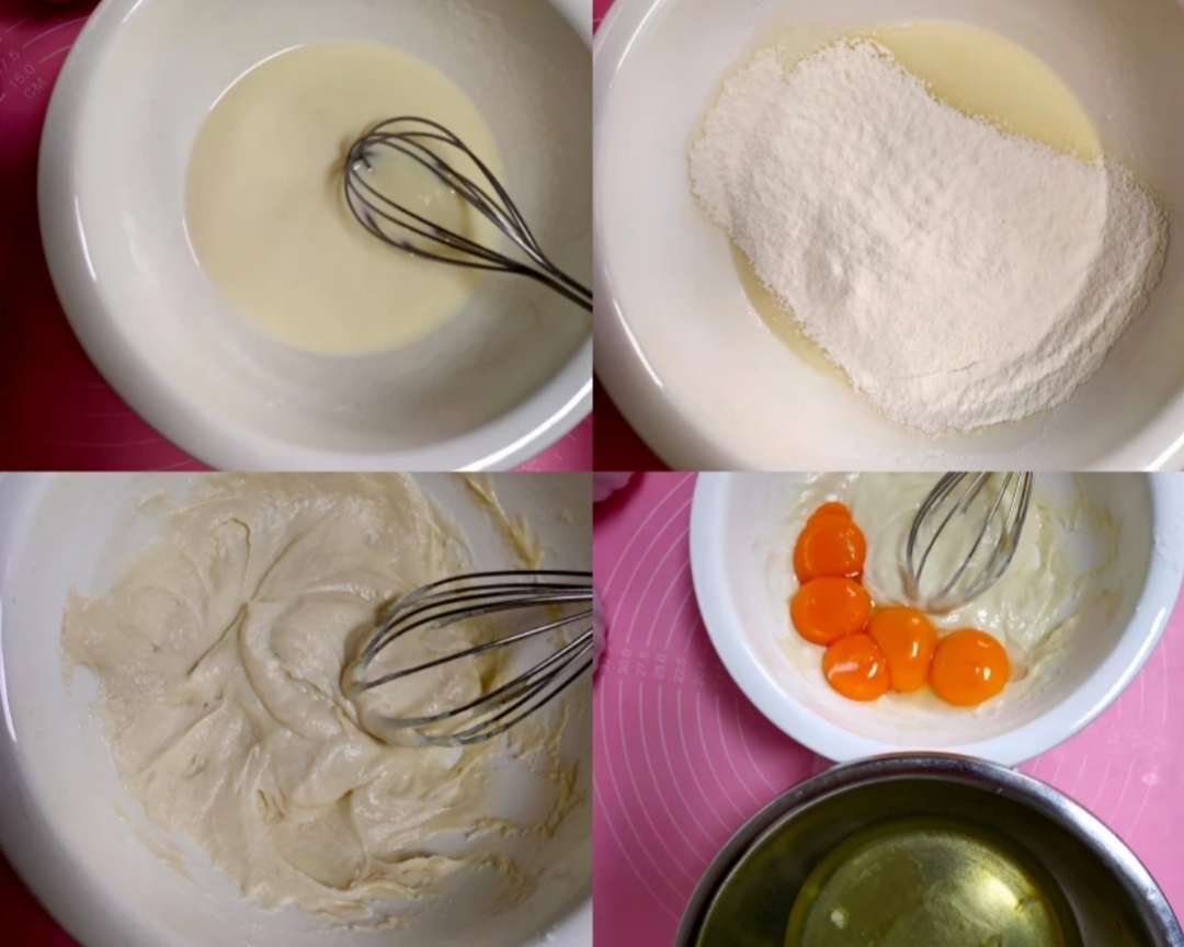 香葱肉松蛋糕卷(四)的做法 步骤2
