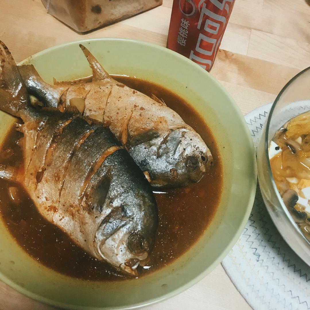 红烧金鲳鱼