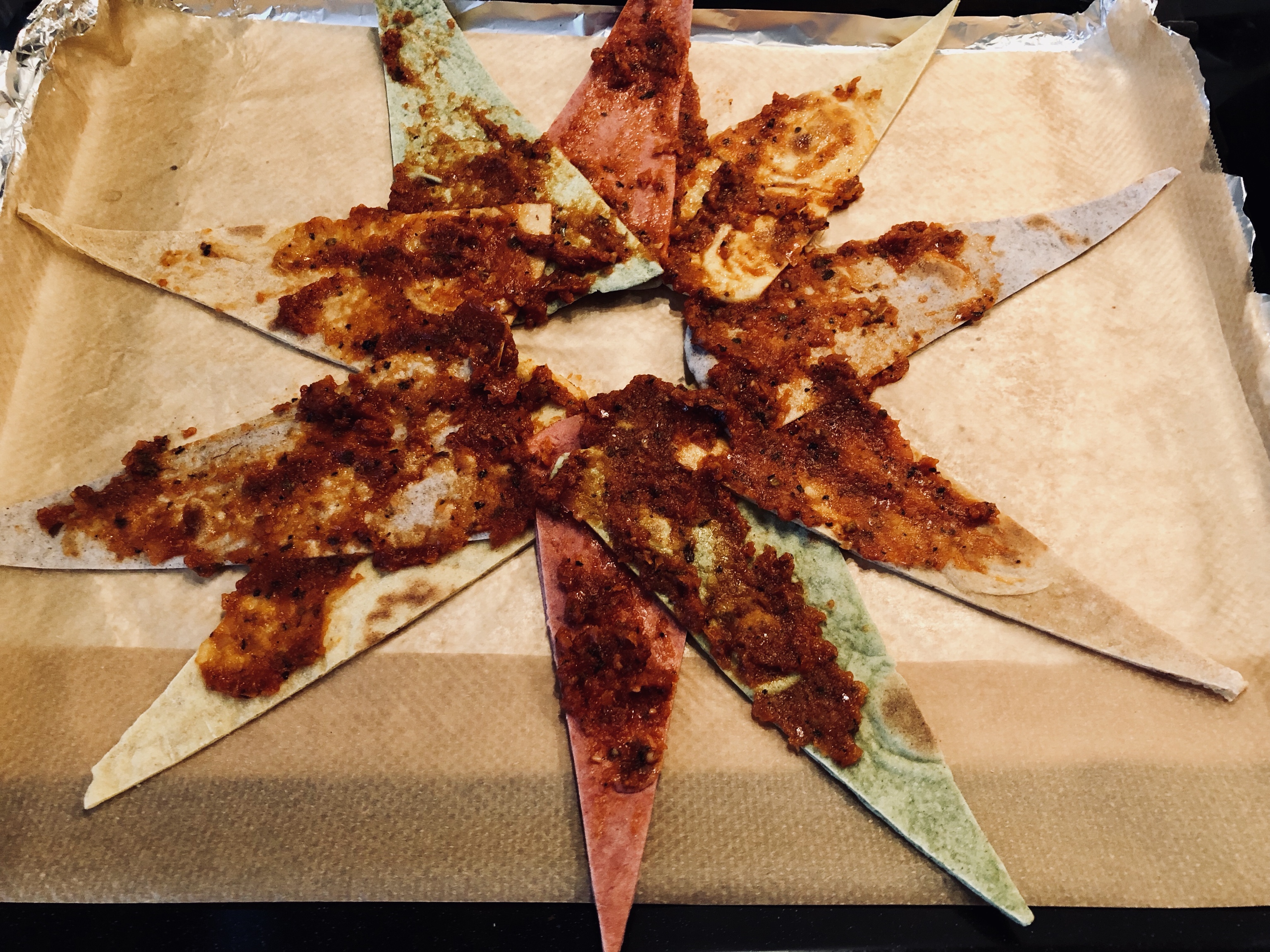 🏵花环卷卷披萨—墨西哥卷饼皮版『玩转Tortilla』的做法 步骤4