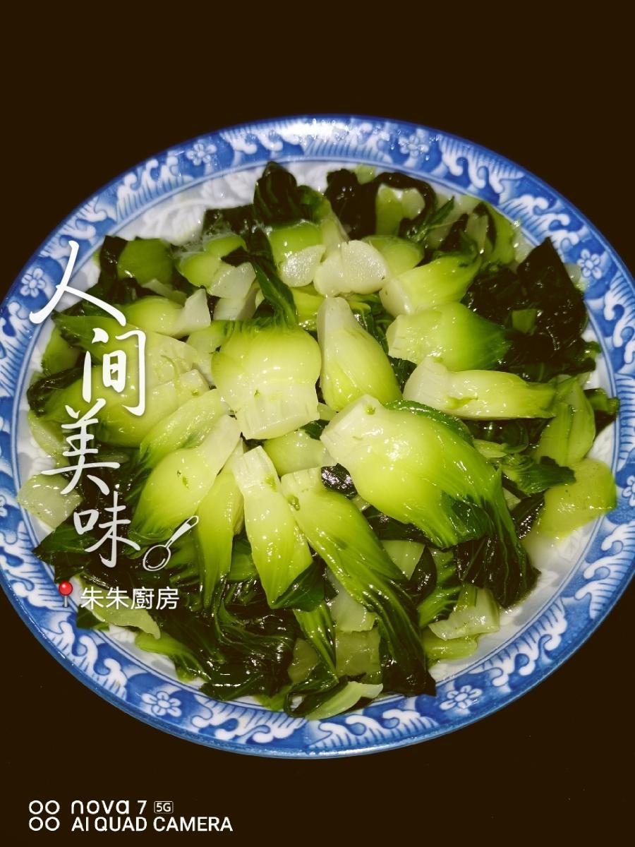 【碧綠生青小青菜】小美版的做法