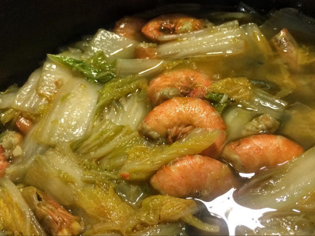 大虾炒白菜