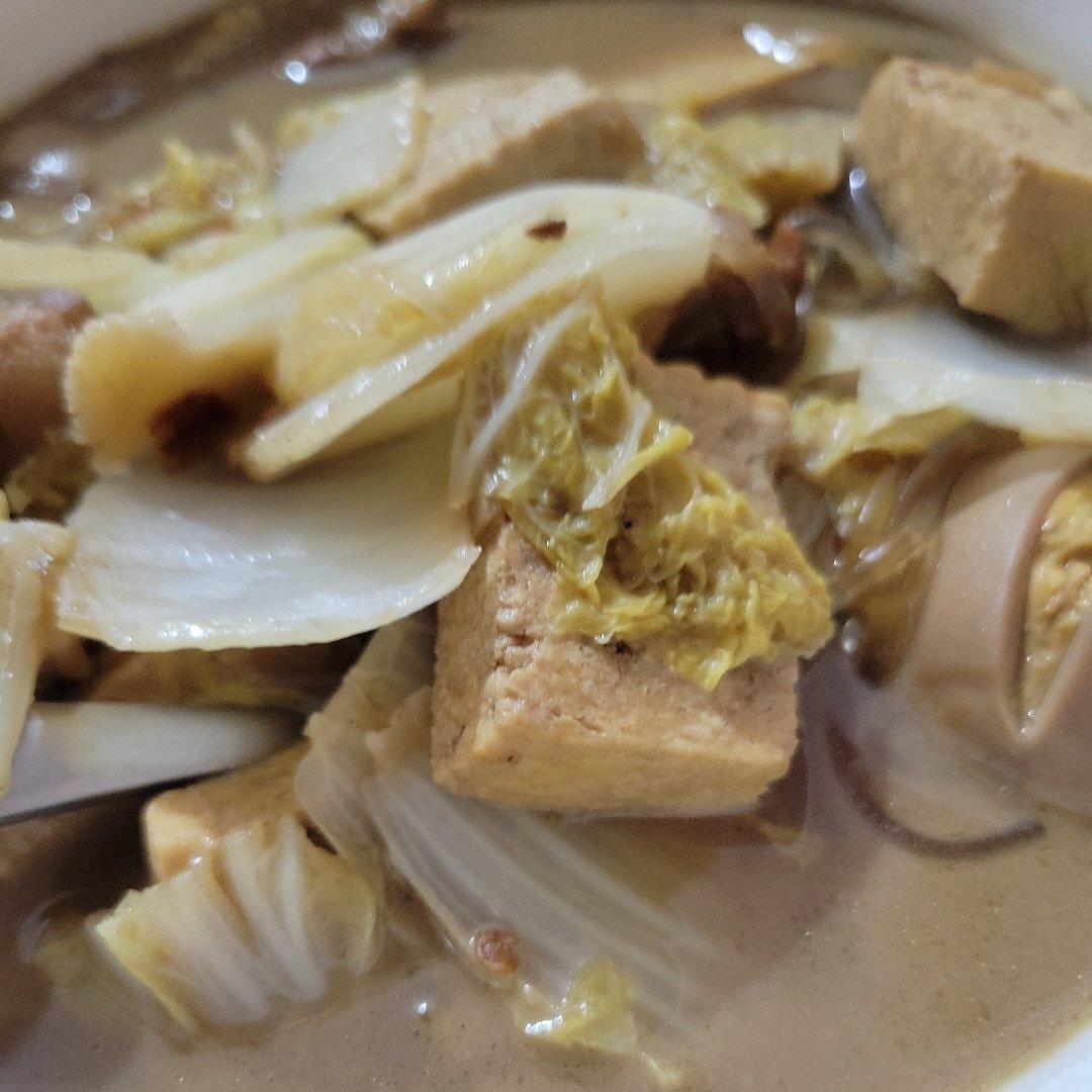 白菜冻豆腐炖粉条