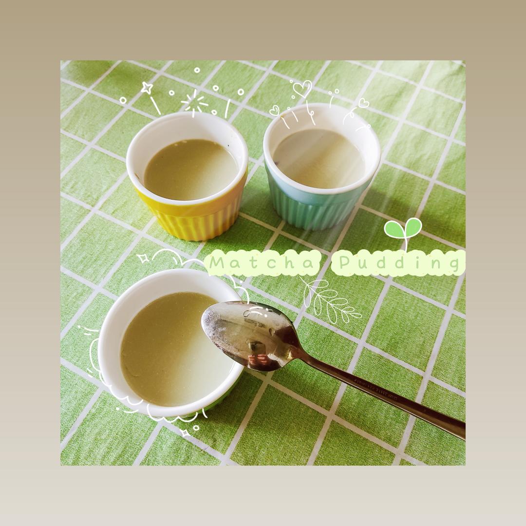 免烤箱❗搅一搅就成功的抹茶奶冻😋