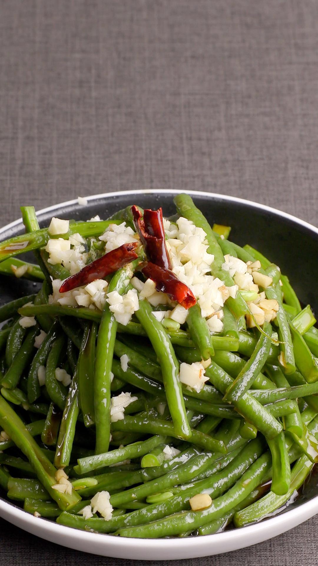 炝拌手撕豇豆