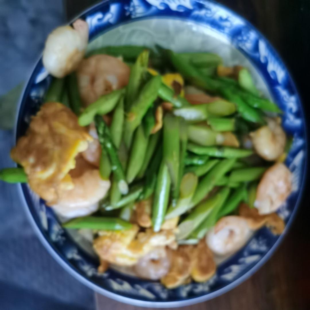 芦笋炒虾仁
